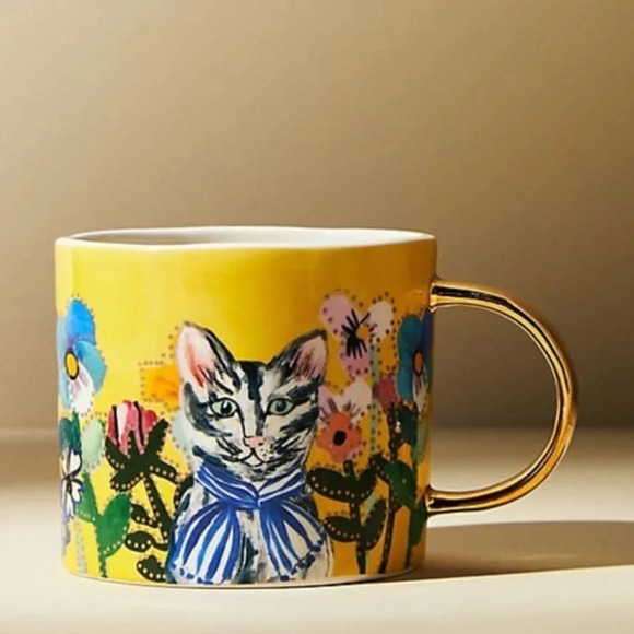 Anthropologie  Francesca Kaye Feline  Atelier Mug - Picture 1 of 3